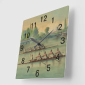 Rowers Race Boat Race Vierkante Klok (Hoek)