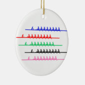 Rowers voor dames en heren met een Race-roeibaan - Keramisch Ornament (Rechts)