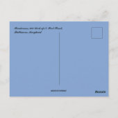 Rowhouses op North Port Street Baltimore Maryland Briefkaart (Achterkant)