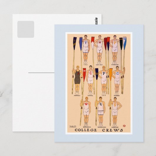  rowing 1908 universiteitsmedewerkers briefkaart (Voorkant / Achterkant)