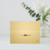 rowing at dusk briefkaart (Staand voorkant)