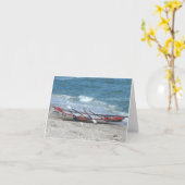 Rowing Boat Birthday-kaart Kaart (Gele Bloem)