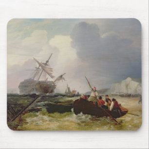 Rowing Boat gaat in een Man-o-oorlog in een Muismat