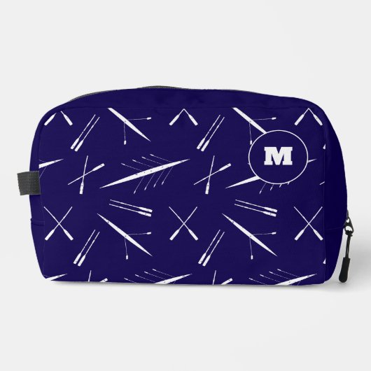 Rowing Boats and Oars Custom Blue and White Toilettasje (Voorkant)