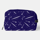 Rowing Boats and Oars Custom Blue and White Toilettasje (Achterkant)