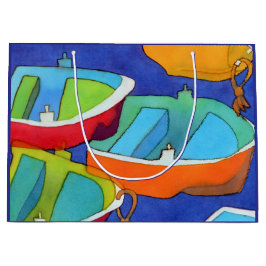 Rowing Boats Gift Bag - Large, Matte Groot Cadeauzakje