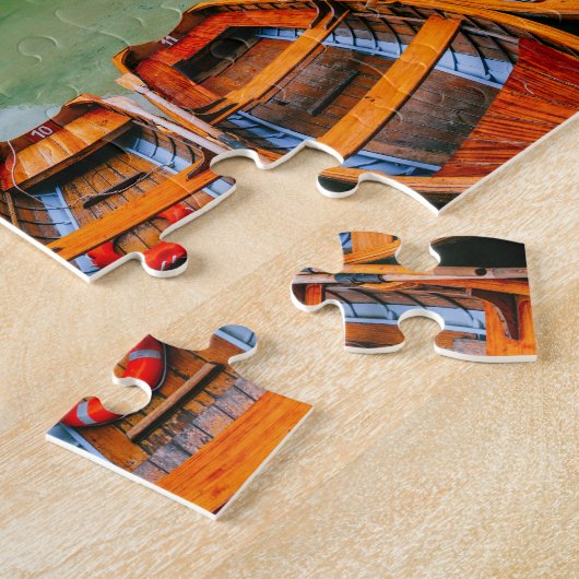 Rowing Boats op het Alpenmeer Legpuzzel (Zijkant)