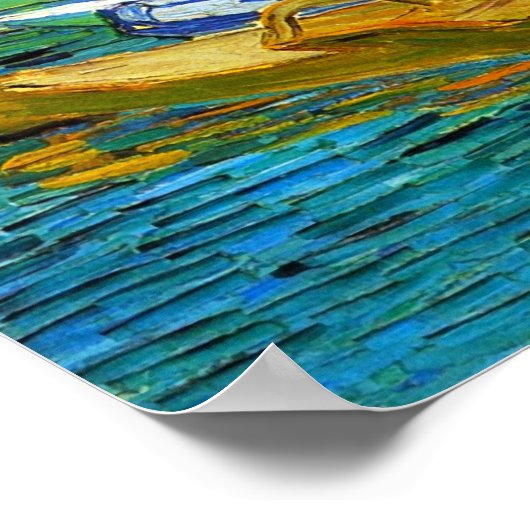 Rowing Boats (van Gogh) Poster (Hoek)