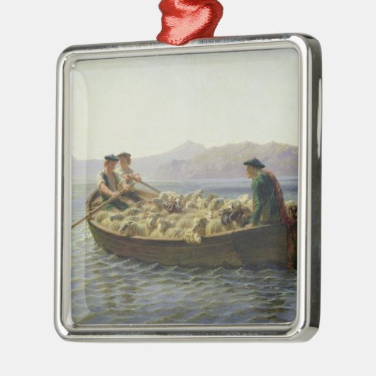 Rowing-boot, 1863 metalen ornament (Links)