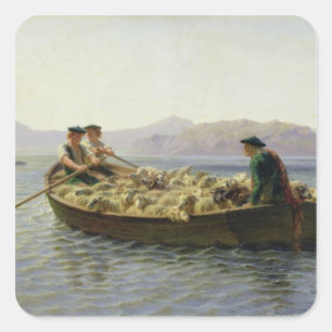Rowing-boot, 1863 vierkante sticker