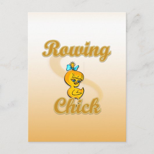 Rowing Chick Briefkaart (Voorkant)