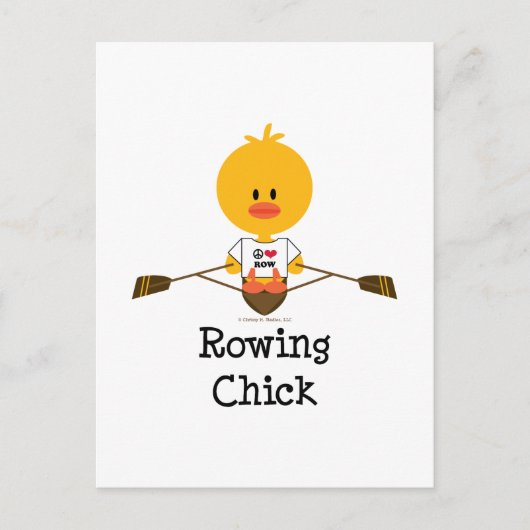 Rowing Chick Briefkaart (Voorkant)