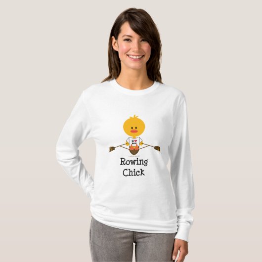 Rowing Chick Hoodie T-shirt (Voorkant volledig)