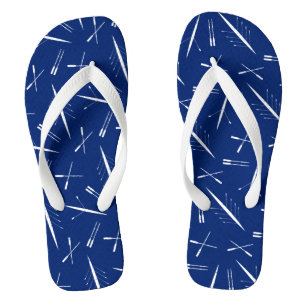 Rowing Club Navy Blue en White Scull Patterted Teenslippers