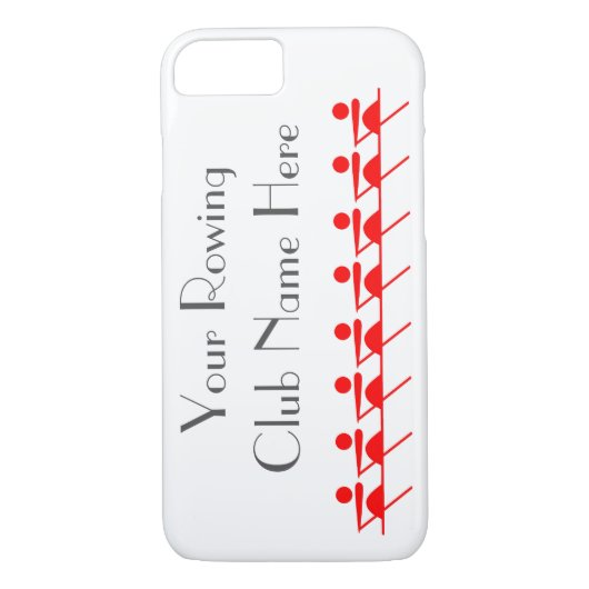 Rowing Club, sculppictogram in rood Case-Mate iPhone Case (Achterkant)