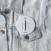 Rowing cox gehoorzaamt me ronde button 7,6 cm (In situ)