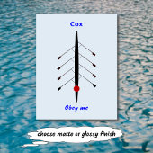 Rowing cox gehoorzaamt me sport briefkaart