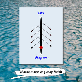 Rowing cox gehoorzaamt me sport briefkaart