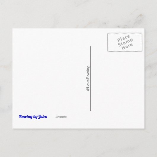 Rowing cox gehoorzaamt me sport briefkaart (Achterkant)