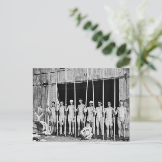 Rowing Crew, 1916 Briefkaart (Staand voorkant)