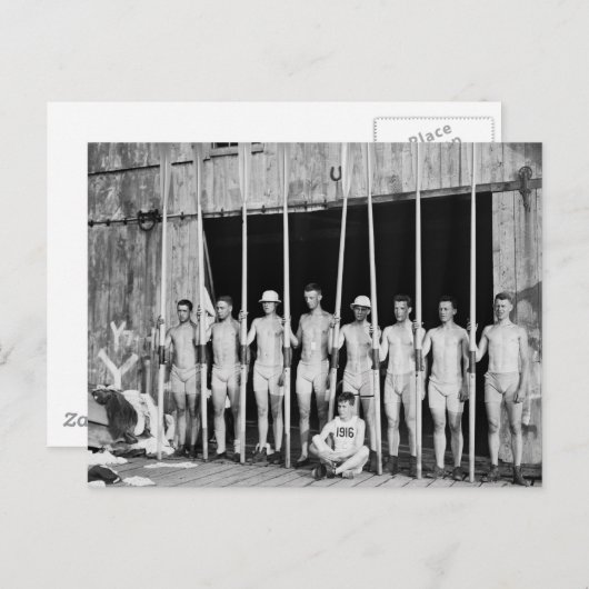 Rowing Crew, 1916 Briefkaart (Voorkant / Achterkant)