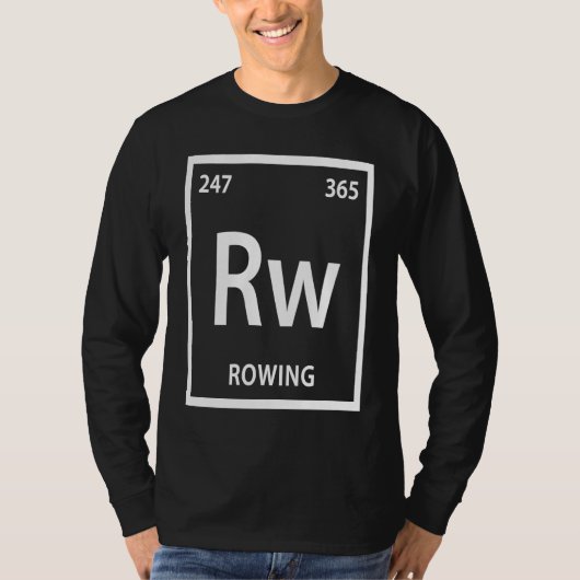 Rowing Element   Chemistry Periodic Table T-shirt (Voorkant)