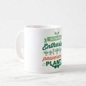 Rowing Enthusiast met Planten Vegan Gift Koffiemok (Voorkant links)