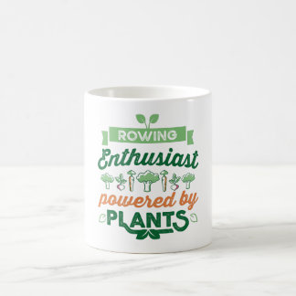 Rowing Enthusiast met Planten Vegan Gift Koffiemok