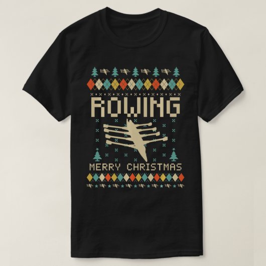 ROWING Funny Ugly kerstSweater  Retro T-shirt (Design voorkant)