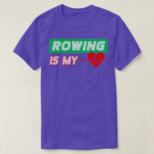 Rowing is mijn hartslag grappige kerstmis... t-shirt (Design voorkant)