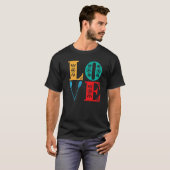 Rowing Love Retro kleuren T-shirt (Voorkant volledig)