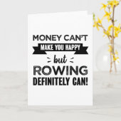 Rowing maakt je gelukkig Funny Gift Kaart (Gele Bloem)
