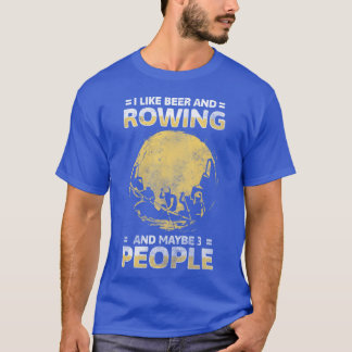 Rowing Machine Sport Competition Club vintage frie T-shirt