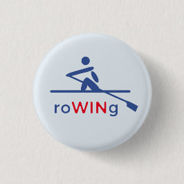 RoWINg motivatie blauw Ronde Button 7,6 Cm