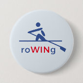 RoWINg motivatie blauw Ronde Button 7,6 Cm (Voorkant)