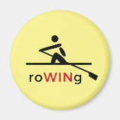 RoWINg motivatie geel Magneet (Voorkant)