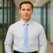 Rowing oars pattern blue stropdas