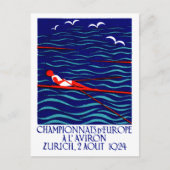 Rowing Poster Zürich 1924 Briefkaart (Voorkant)