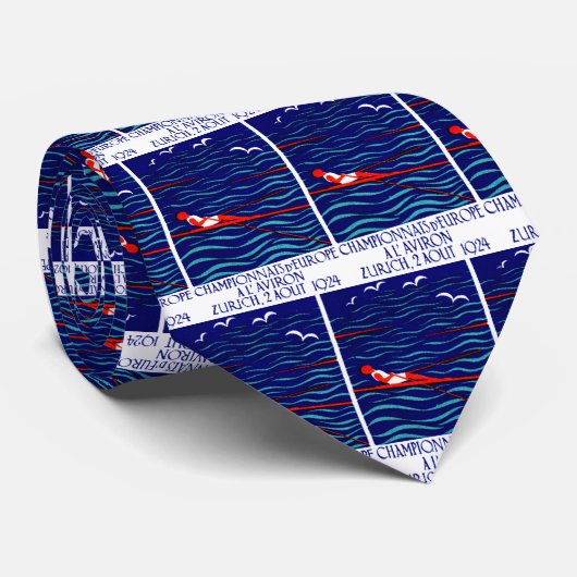 Rowing Poster Zürich 1924 Stropdas (Opgerold)