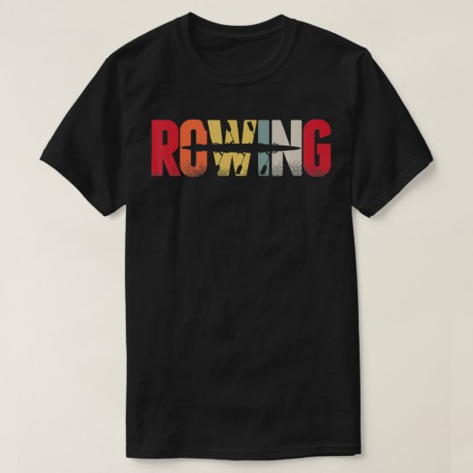 Rowing Retro Rower Rowing Boat Sport Gift T-shirt (Design voorkant)
