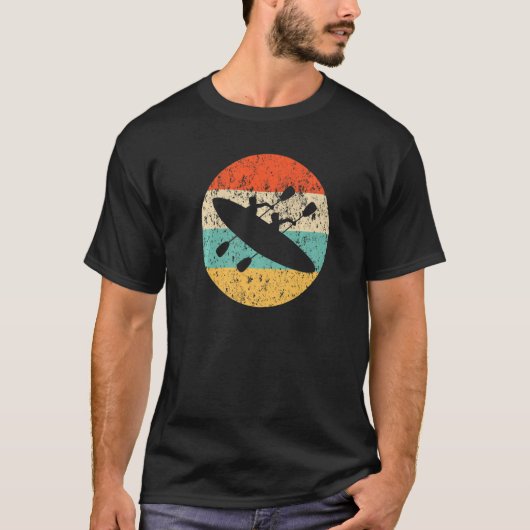 Rowing Retro Style Crew Sunset Grunge T-shirt (Voorkant)