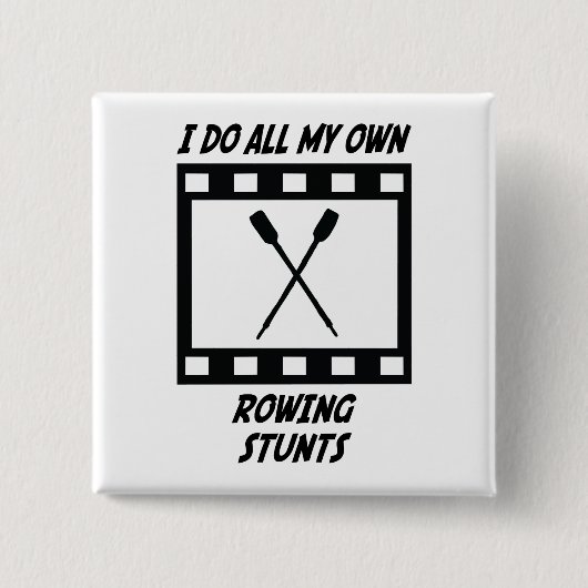 Rowing Stunts Vierkante Button 5,1 Cm (Voorkant)