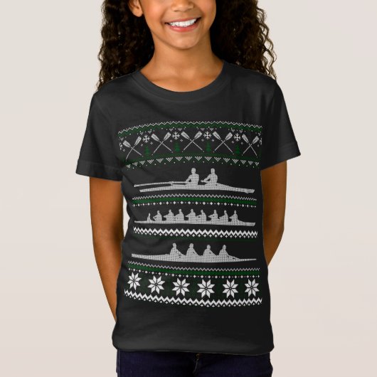 Rowing Team Funny Noel Gift Ugly KerstSweater T-shirt (Voorkant)