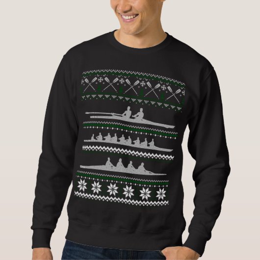 Rowing Team Funny Noel Gift Ugly KerstSweater Trui (Voorkant)