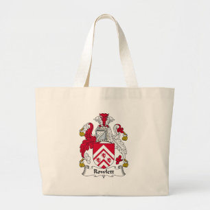 Rowlett Family Crest Grote Tote Bag