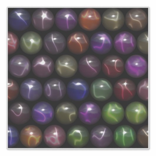 Rows Of Catseye Marbles Sticker (Voorkant)