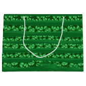 ROWS OF GREEN RIBBON AND IRISH SHAMROCKS GROOT CADEAUZAKJE (Voorkant)