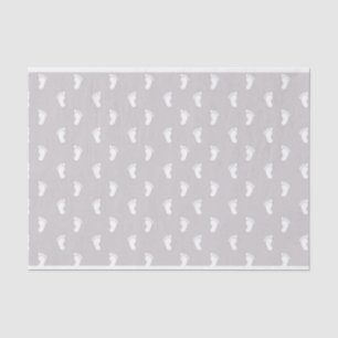 ROWS VAN PASTEL GRAY BABY FEET TISSUEPAPIER