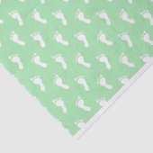 ROWS VAN PASTEL GREEN BABY FEET TISSUEPAPIER (Detail)