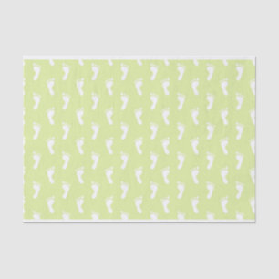 ROWS VAN PASTEL LIME GREEN BABY FEET TISSUEPAPIER